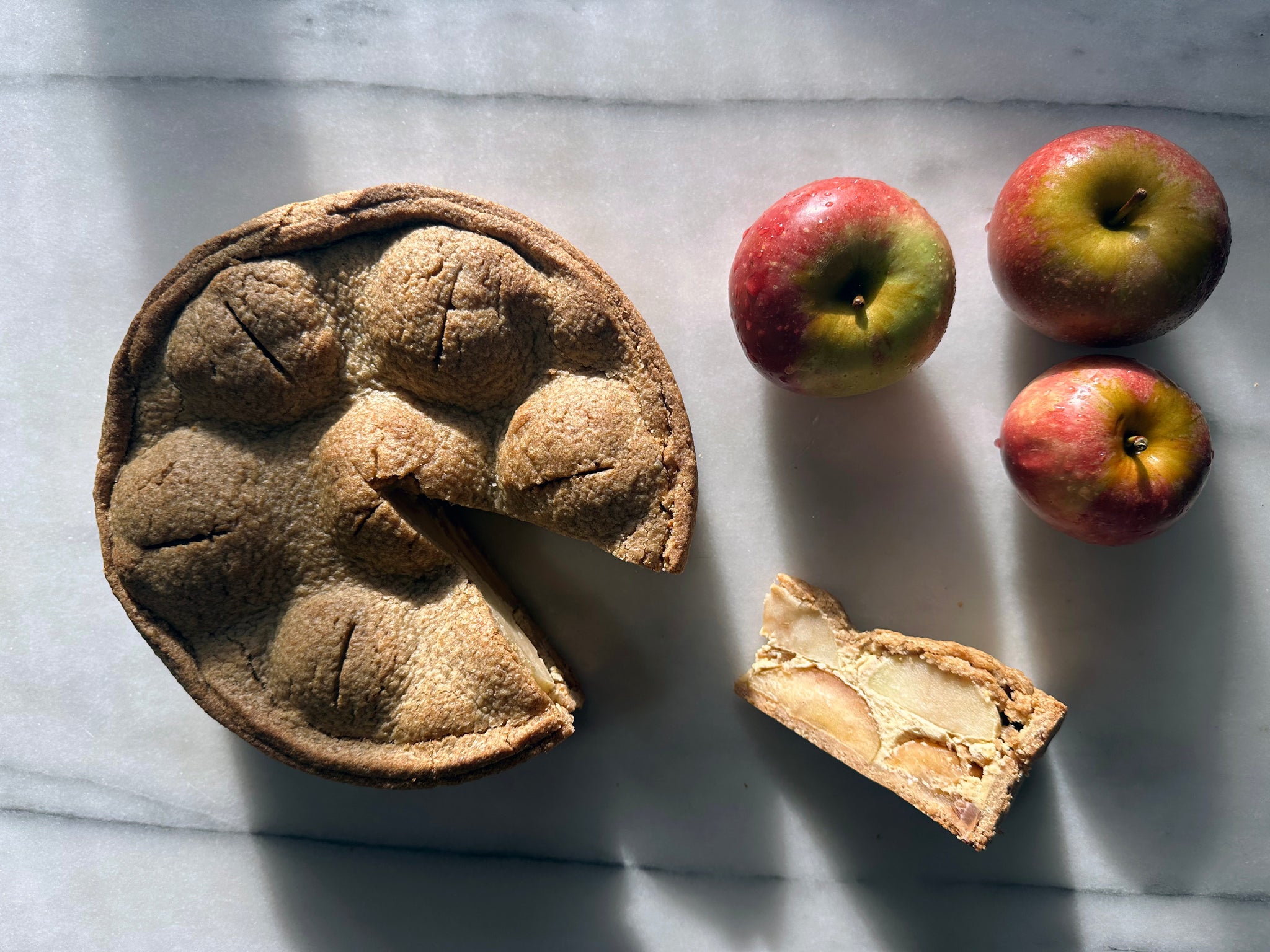 Apple Cheesecake Pie w/ Rye Double Crust